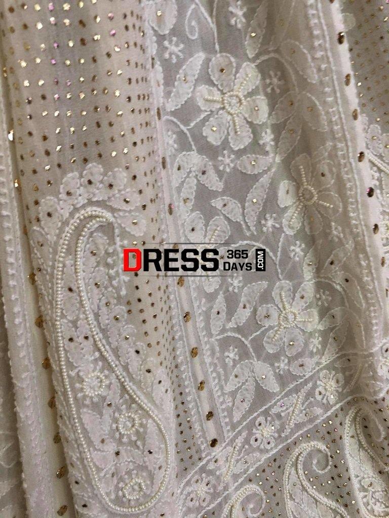 Pearl And Kamdani Chikankari Anarkali Suit