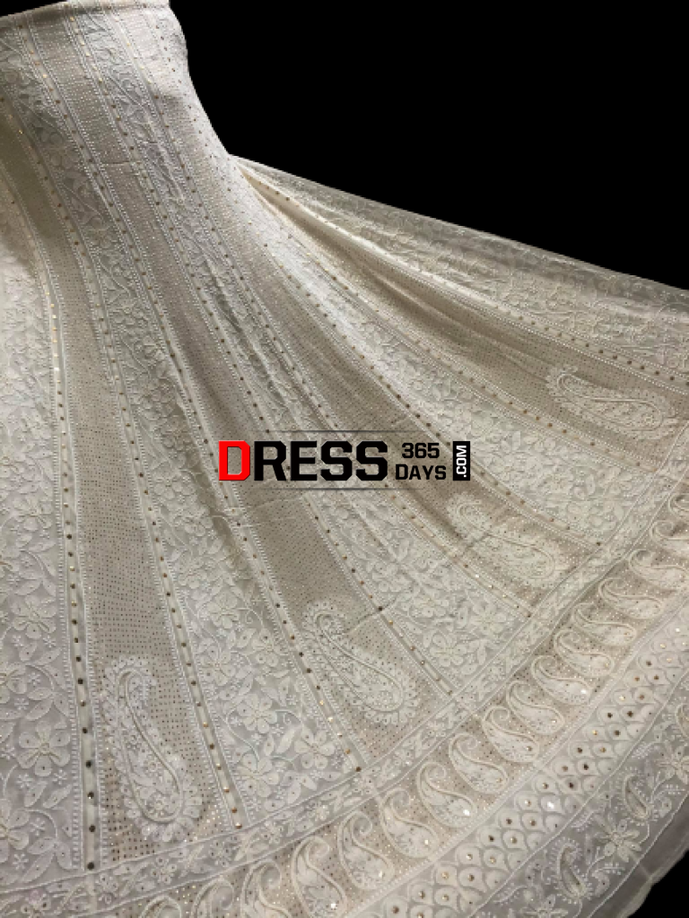 Pearl And Kamdani Chikankari Anarkali Suit