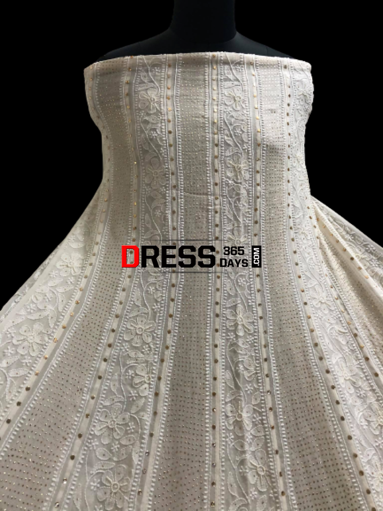 Pearl And Kamdani Chikankari Anarkali Suit