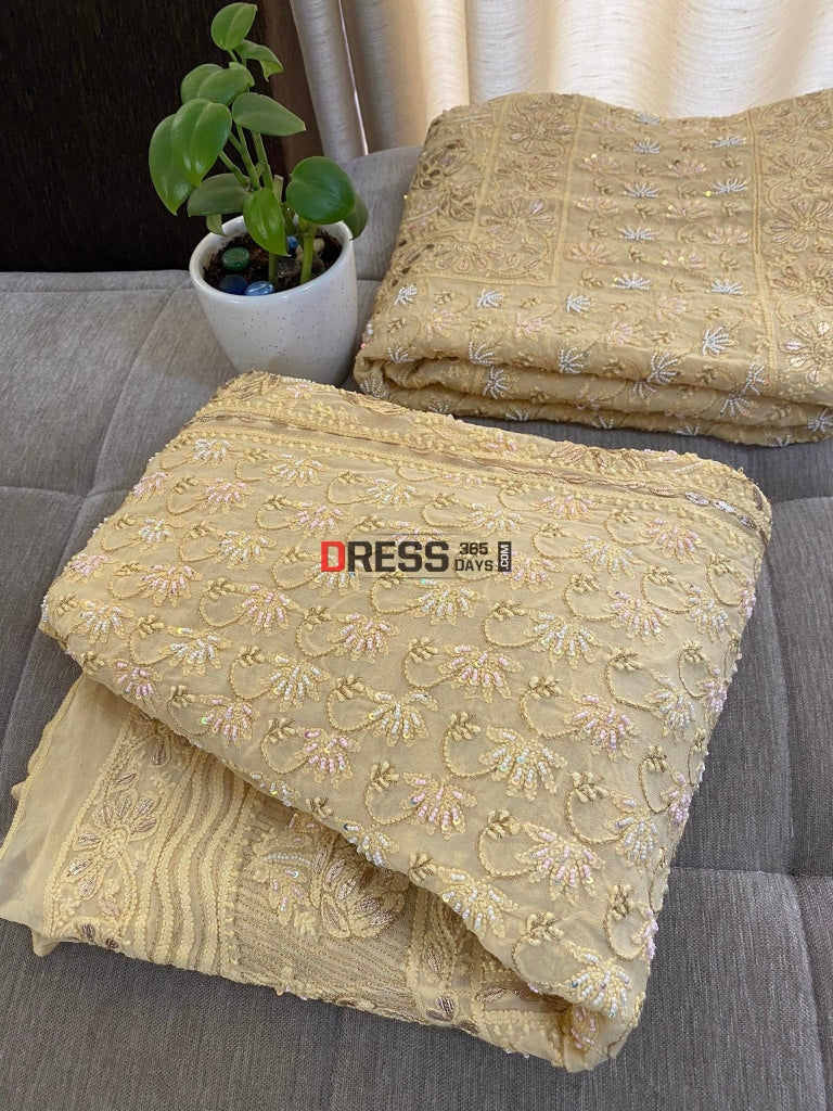 Pearl & Gota Patti Chikankari Lehenga Set
