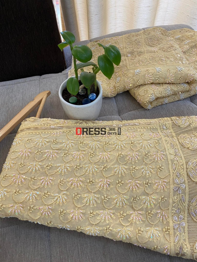 Pearl & Gota Patti Chikankari Lehenga Set