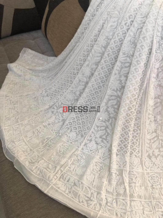 Pearl Lucknowi Chikankari Anarkali Suit