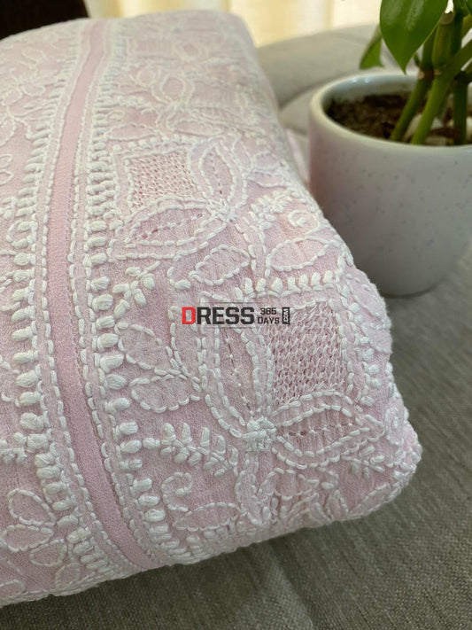 Pink Hand Jaali Chikankari Anarkali Suit