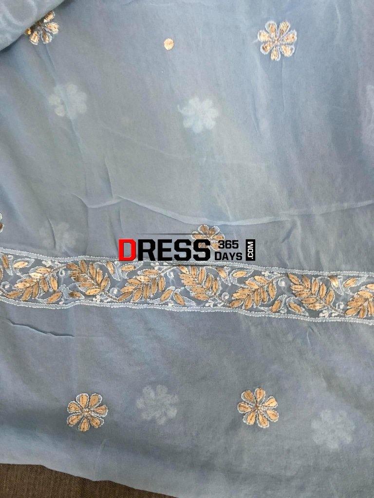 Powder Blue Gota Patti Chikankari Suit Suits