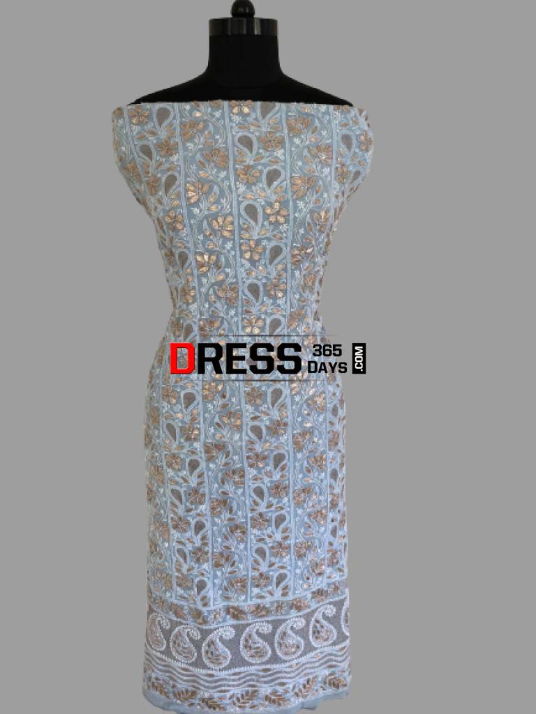 Powder Blue Gota Patti Chikankari Suit Suits