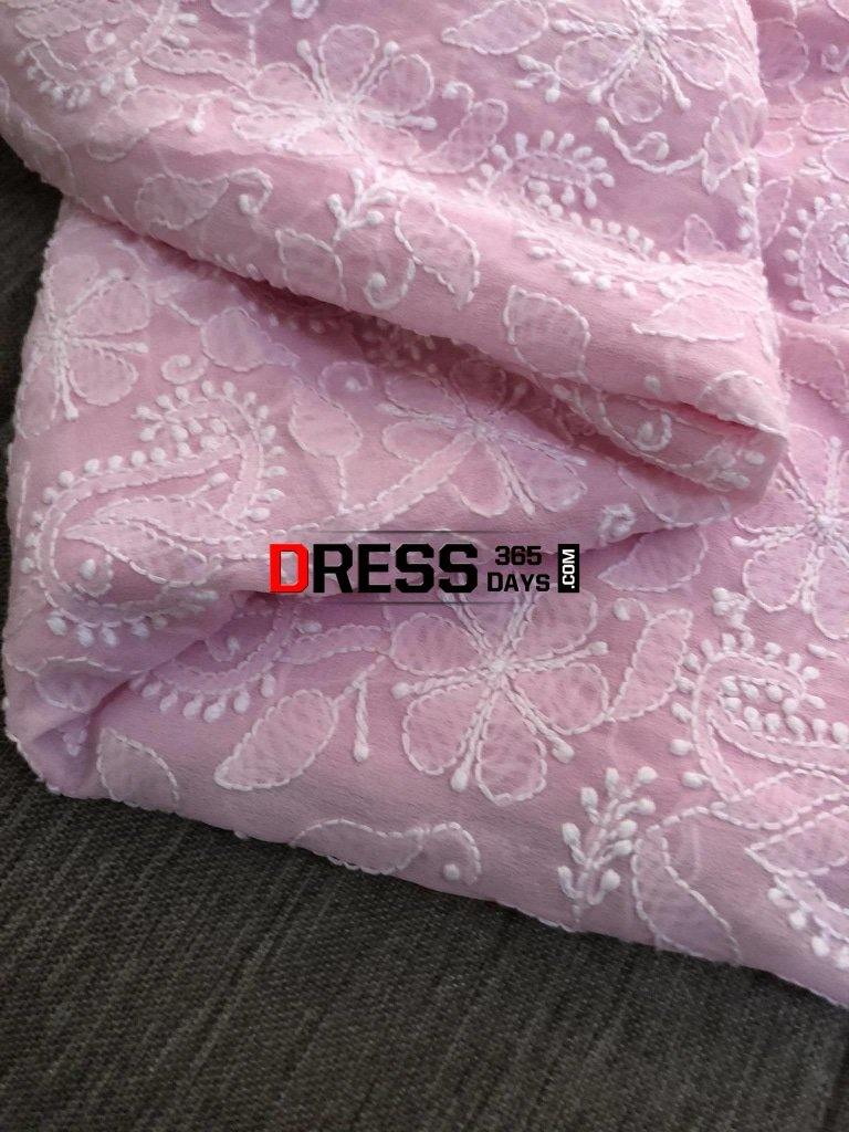 Powder Pink Lucknowi Chikankari Suit Suits