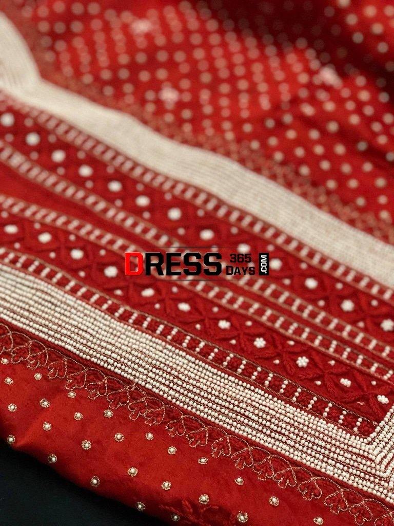 Pure Chanderi Silk Chikankari Suit With Beads Work Suits