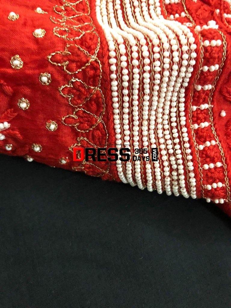 Pure Chanderi Silk Chikankari Suit With Beads Work Suits