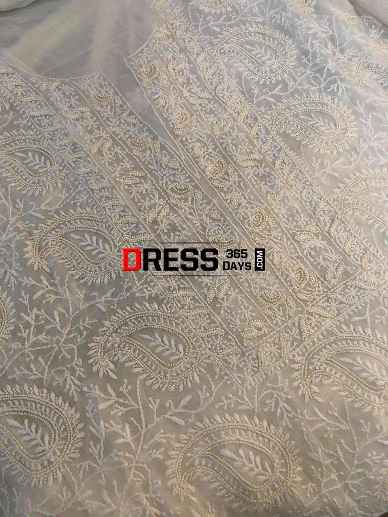 Pure Georgette Chikankari Suit (Pearl Work) Suits