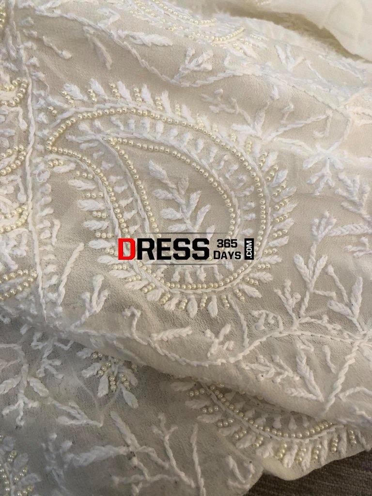 Pure Georgette Chikankari Suit (Pearl Work) Suits