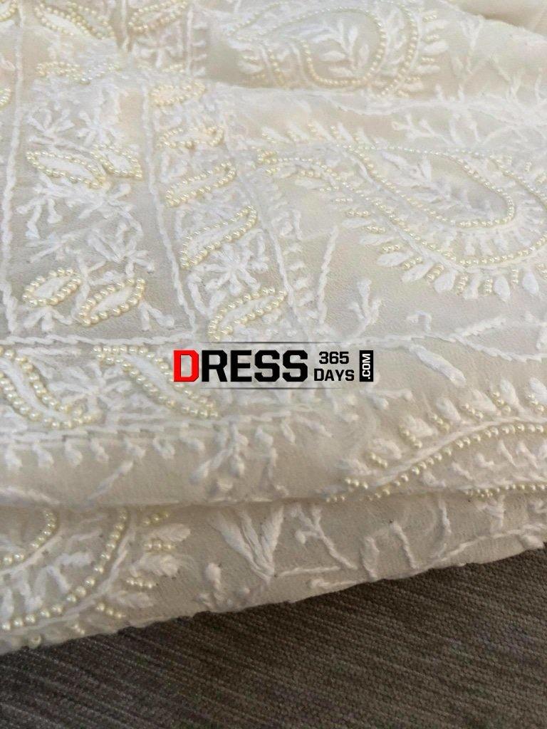 Pure Georgette Chikankari Suit (Pearl Work) Suits