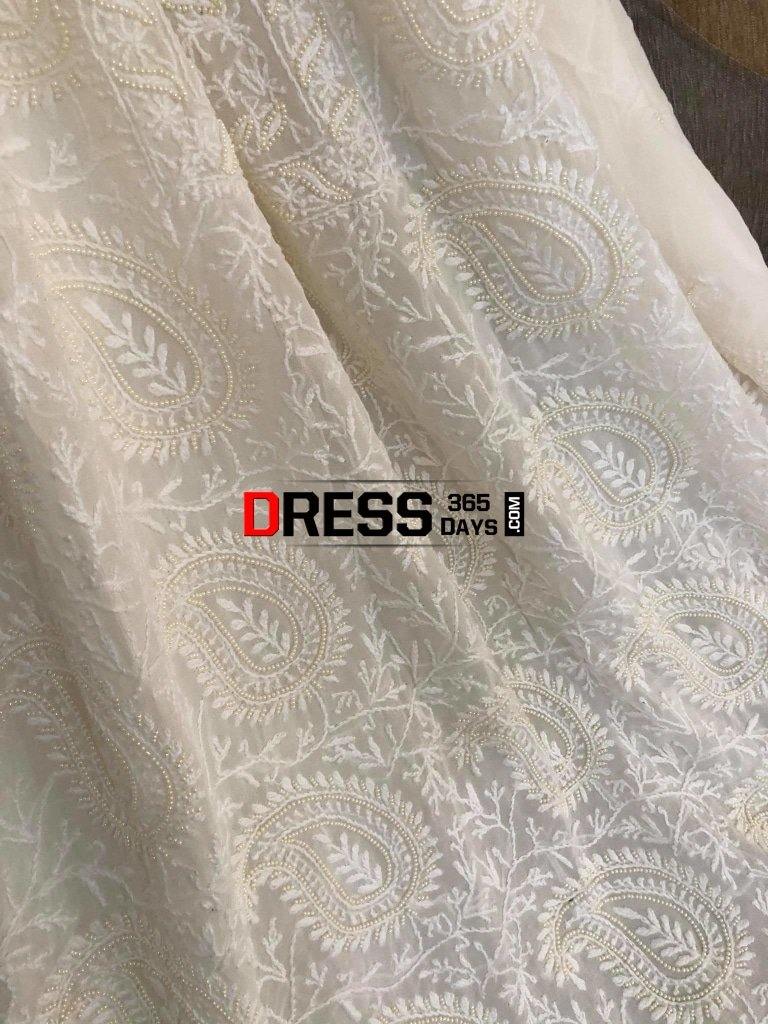 Pure Georgette Chikankari Suit (Pearl Work) Suits