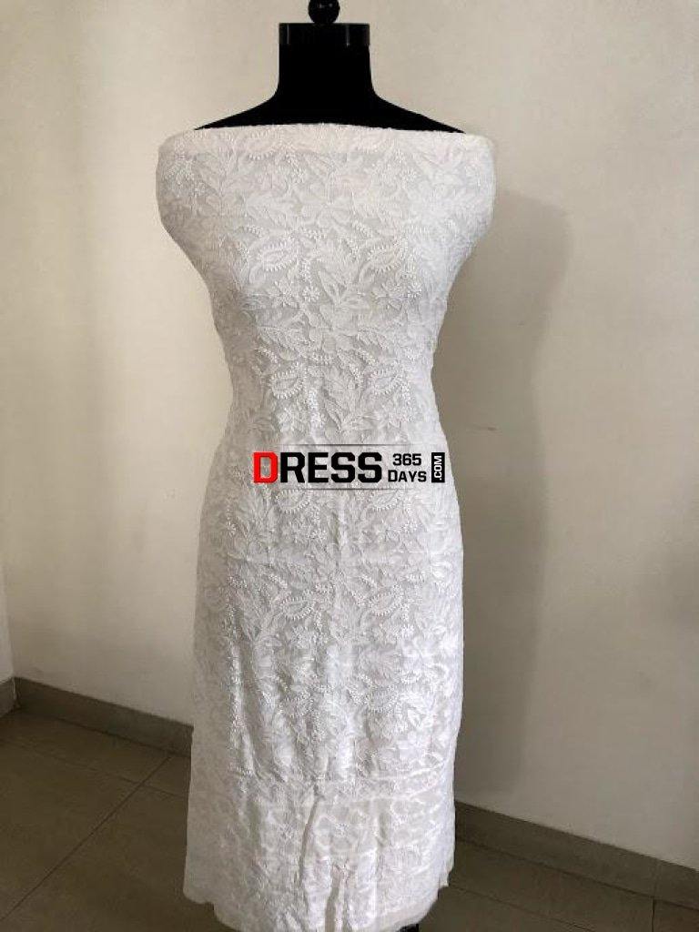 Pure Georgette Chikankari Suit Suits