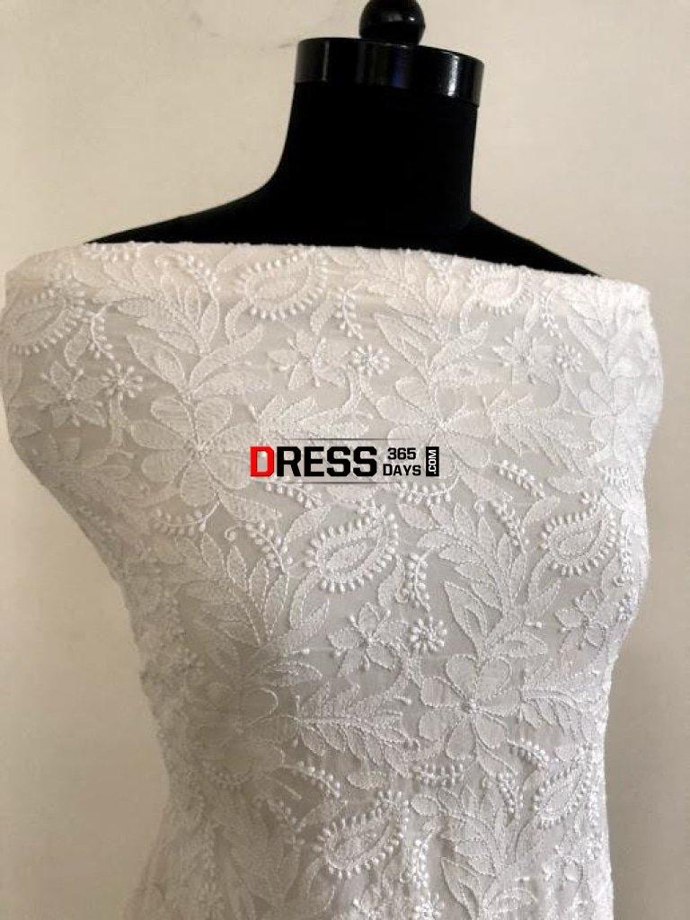 Pure Georgette Chikankari Suit Suits
