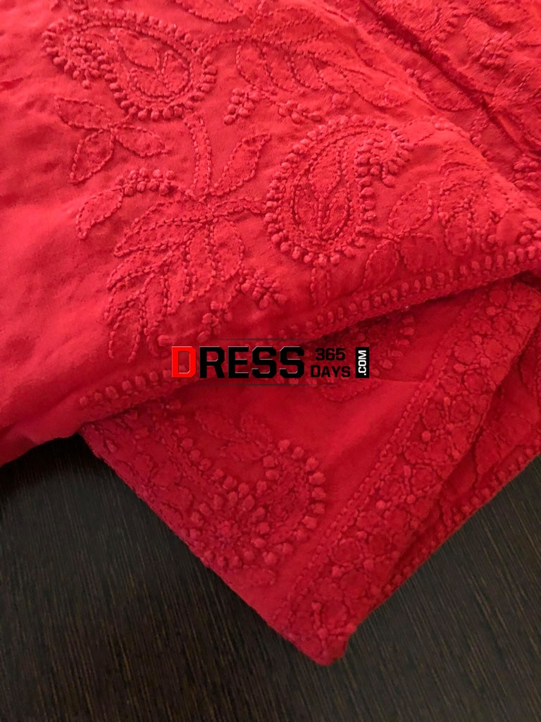 Pure Georgette Lucknow Chikankari Suit Suits
