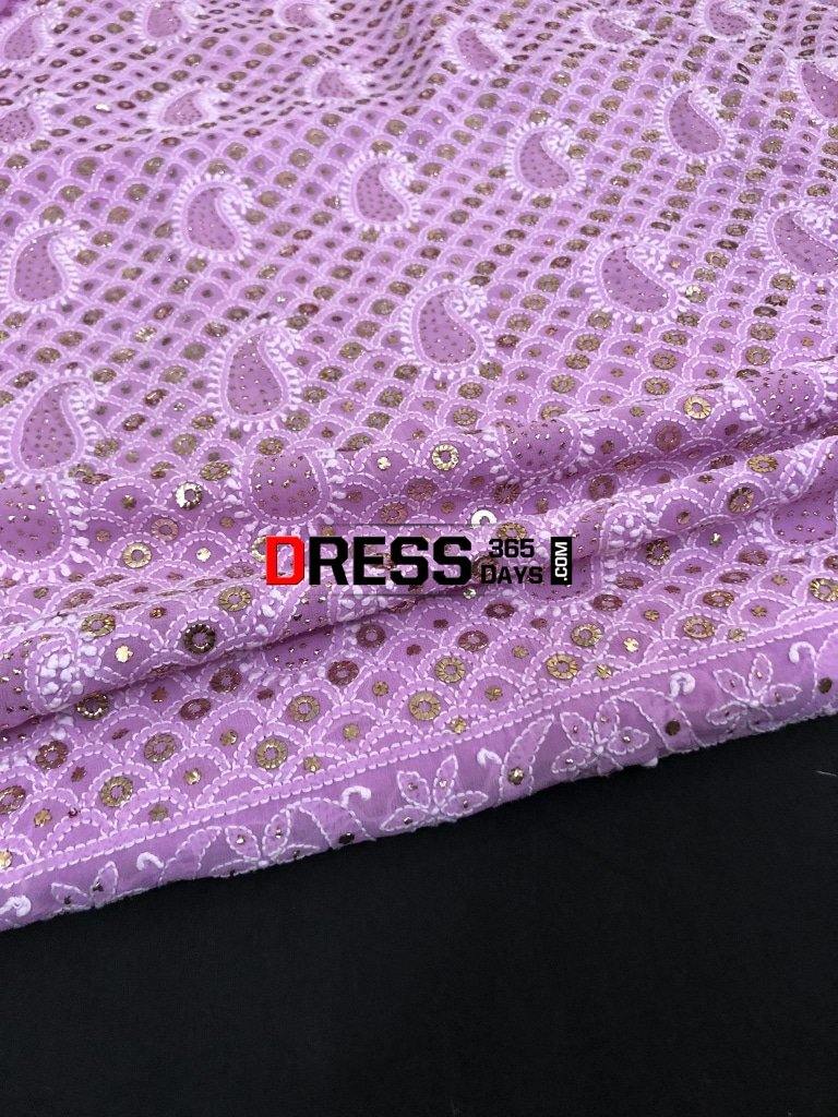 Purple Ring Mukaish Chikankari Suit Suits