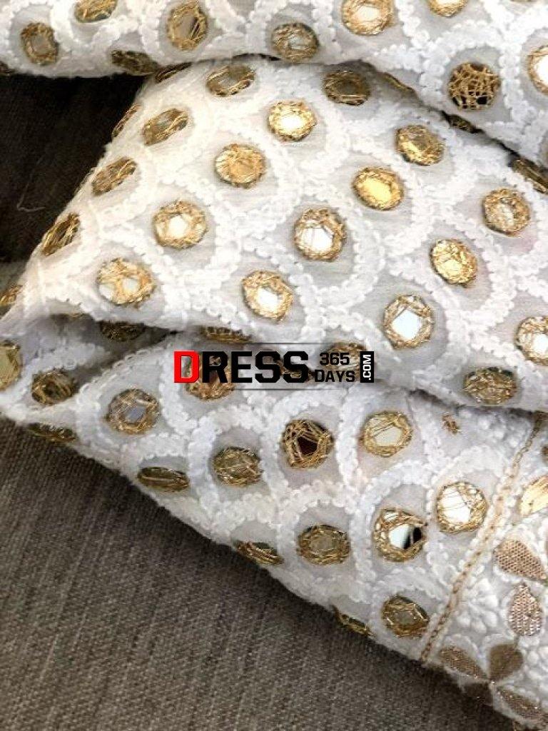 Real Mirrors And Gota Patti Chikankari Lehenga Skirt (Only Skirt)