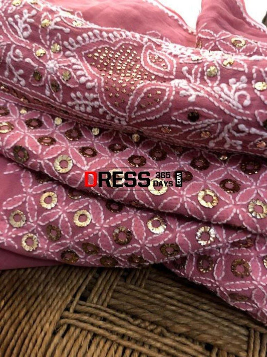 Ring Mukaish Chikankari Suit Suits