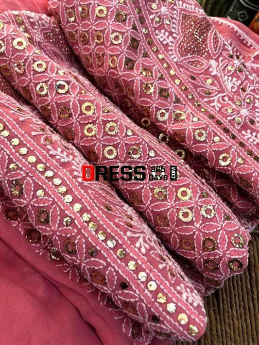 Ring Mukaish Chikankari Suit Suits