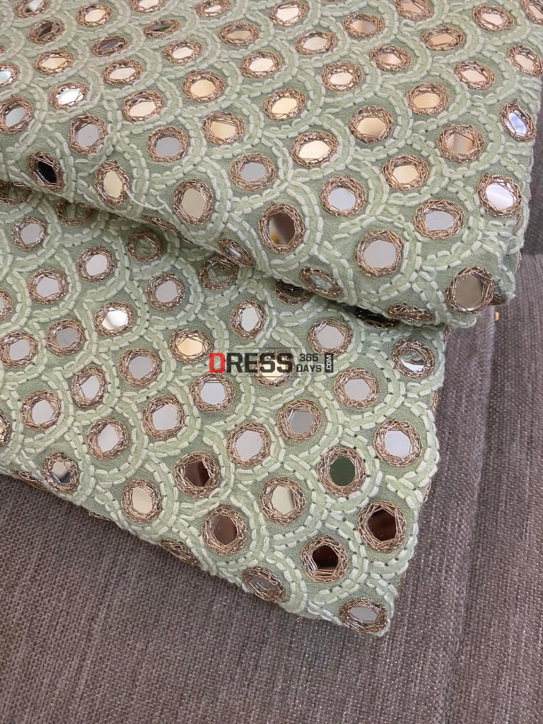 Sage Green Ivory Mirror Chikankari Suit Suits
