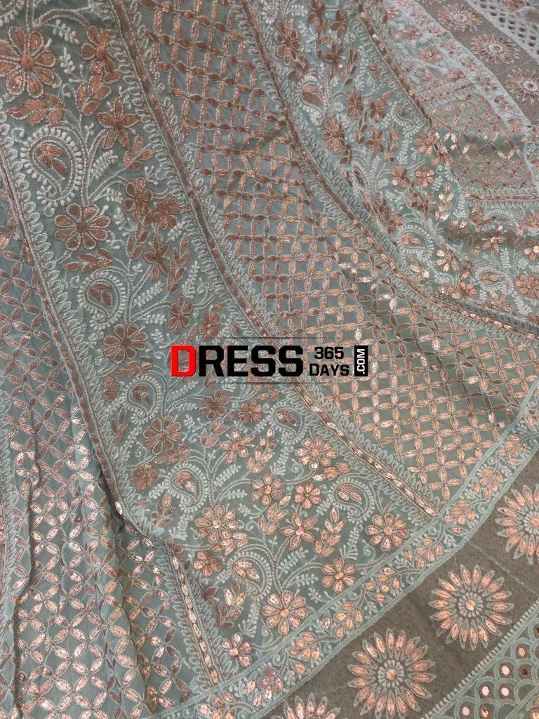 Sea Green Gota Patti Chikankari Lehenga Set