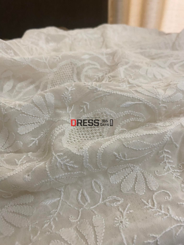 Superfine Chikankari Hand Jaali Saree