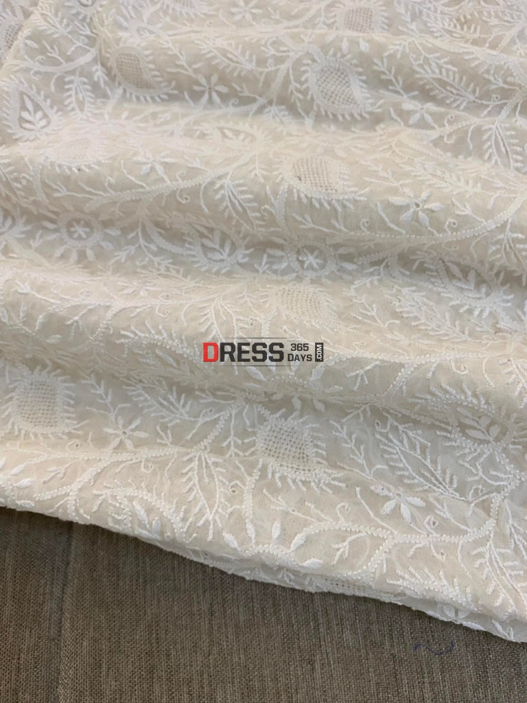 Superfine Hand Jaali Lucknow Chikankari Saree
