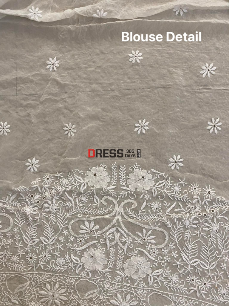 Superfine Lucknow Chikankari Saree