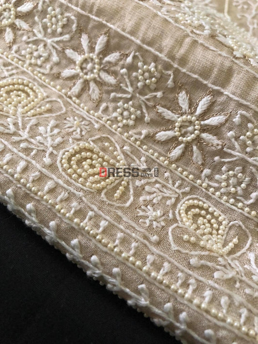 Tissue Chanderi Chikankari & Pearl Work Suit Suits