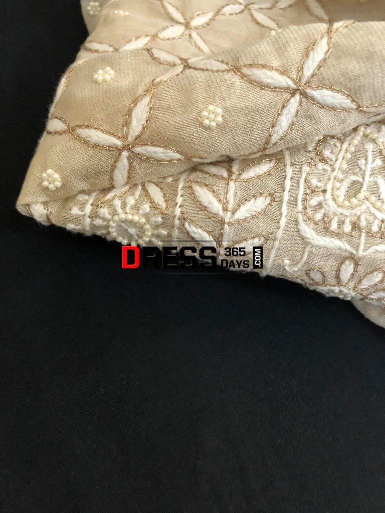 Tissue Chanderi Chikankari Suit With Beads Work Suits