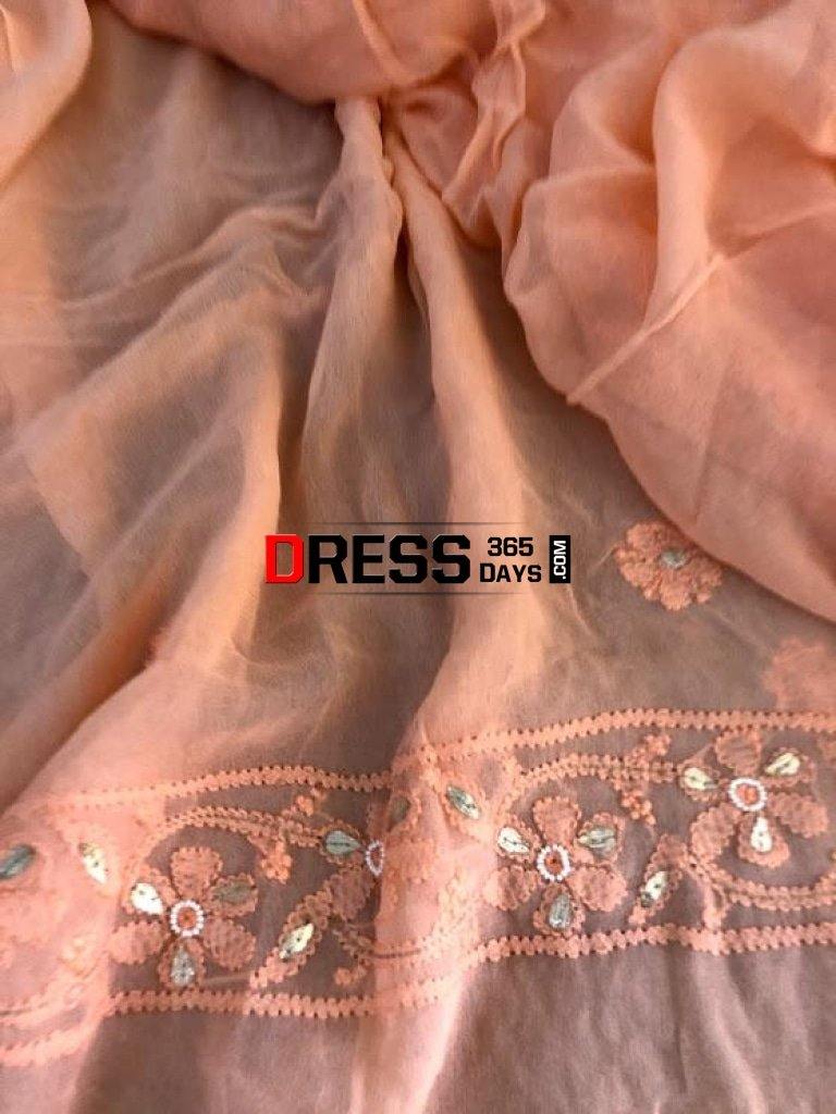 Viscose Georgette Gota Patti And Beads Chikankari Suit Suits