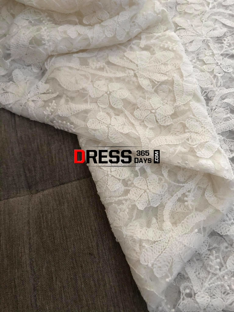 White Net Chikankari Dupatta