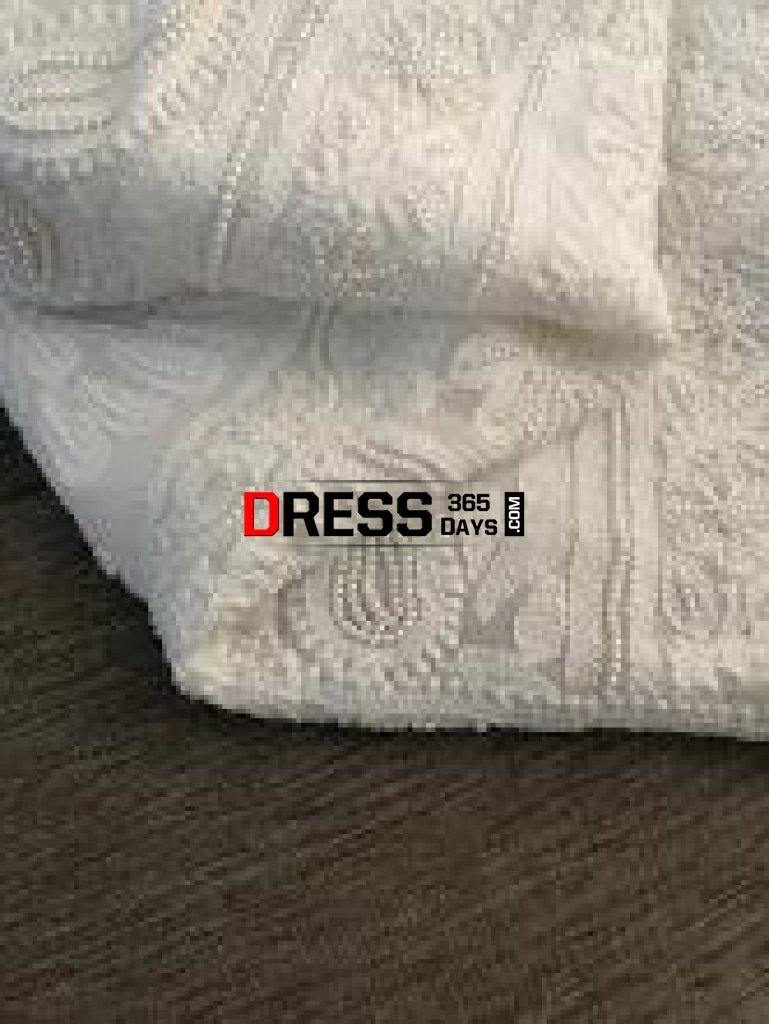 White Pearl Lucknowi Chikankari Suit Suits