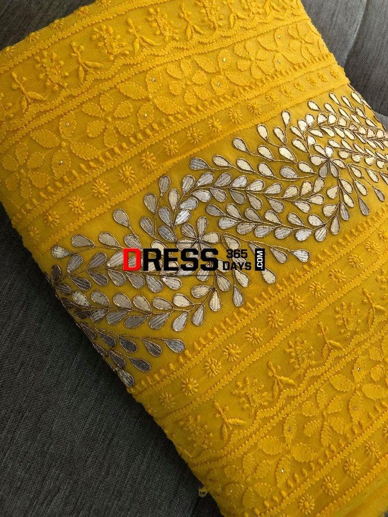 Yellow Gota Patti Chikankari Suit Suits