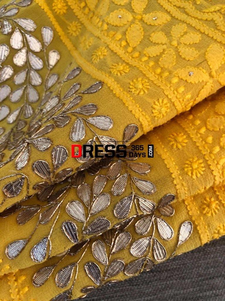 Yellow Gota Patti Chikankari Suit Suits