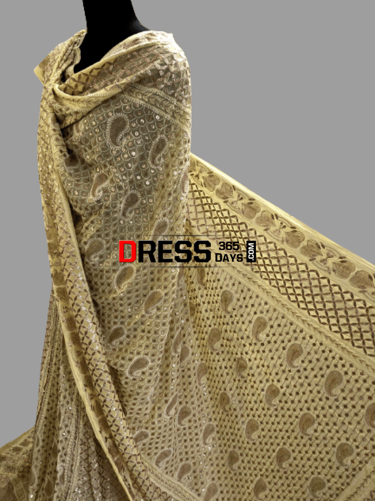 Yellow Gota Patti Lucknowi Chikankari Lehenga Set